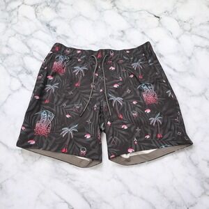Howitzer Patriot MFG Swim Trunks Men's Medium Palm Tree‎ Grim Reaper Skull